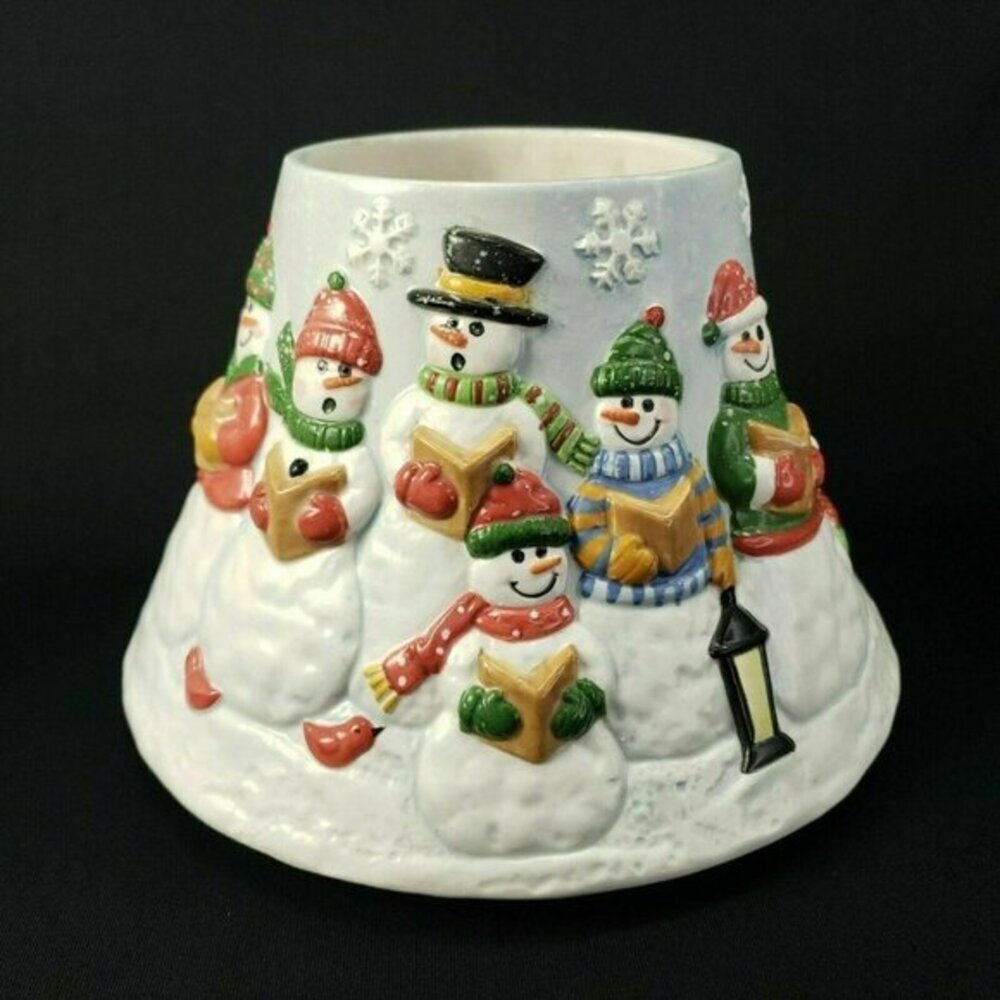 Yankee Candle Large Snowmen Xmas Caroling Singing Bunnies Bird Snowflakes Shade